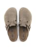 Birkenstock Leder-Clogs "Boston" in Hellbraun