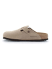 Birkenstock Skórzane chodaki "Boston" w kolorze jasnobrązowym