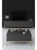 Evila TV-Regal "Lord" in Anthrazit/ Gold - (B)180 x (H)47 x (T)30 cm