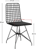 Evila Krzesła (4 szt.) w kolorze czarnym do jadalni - 41 x 83 x 41 cm