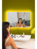 Evila LED-Wandspiegel in Gelb - (B)60 x (H)40 cm