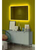 Evila LED-Wandspiegel in Gelb - (B)60 x (H)40 cm