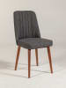 Evila Krzesło w kolorze antracytowym do jadalni - 47 x 89 x 46 cm