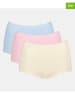 Sloggi Pełne figi high waist (3 pary) w kolorze żółtym, różowym i błękitnym