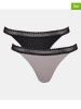Sloggi 2er-Set: Slips in Grau/ Schwarz