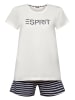 ESPRIT Pyjama wit/donkerblauw