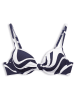 ESPRIT Biustonosz bikini w kolorze granatowo-białym