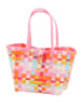 Overbeck and Friends Shopper "Dolly Mimi" in Hellblau/ Rosa/ Orange  - (B)19 x (H)13 x (T)11 cm