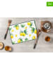 Mint Rugs 2-delige set: placemats "Citrus" geel/wit/groen - (L)45 x (B)30 cm