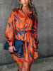 Milan Kiss Kleid in Orange/ Blau