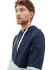 Tom Tailor Sweatjacke in Dunkelblau/ Hellblau