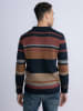 Petrol Industries Sweter w kolorze jasnobrązowo-czarnym
