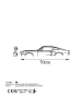 ABERTO DESIGN Dekoracja ścienna "Ford Mustang" - 70 x 15 cm