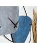 ABERTO DESIGN Zegar ścienny "Brazil" w kolorze niebiesko-jasnoszarym - 64,5 x 42,5 cm
