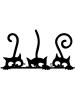 ABERTO DESIGN Wanddecoratie "Cat" - (B)60 x (H)33 cm