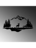 ABERTO DESIGN Wanddekor "Deer And Landscape" - (B)70 x (H)38 cm