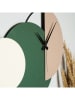 ABERTO DESIGN Zegar ścienny "Mateen" w kolorze zielono-kremowo-jasnobrązowym- 47 x 31 cm