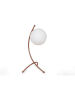 ABERTO DESIGN Tafellamp wit/lichtbruin - (B)23 x (H)43 cm