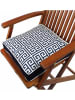 ABERTO DESIGN Kussen donkerblauw/wit