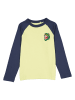 lamino Longsleeve lichtgroen/donkerblauw