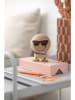 Hoptimist Decofiguur "Smiley Cool M" eikenkleurig - (B)7,5 x (H)10 x (D)7,5 cm
