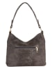 Anna Morellini Skórzany shopper bag "Linda" w kolorze szarym - 29 x 24 x 8 cm