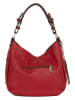 Anna Morellini Leren schoudertas "Fiorella" rood - (B)30 x (H)27 x (D)9 cm