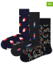 Happy Socks 3er-Set: Socken in Schwarz