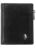 Puccini Skórzany portfel w kolorze czarnym - 8 x 11 x 2 cm