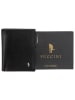 Puccini Skórzany portfel w kolorze czarnym - 11 x 13 x 2 cm