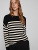Vila Pullover in Schwarz/ Beige