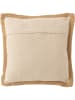 J Line Kussen "Blad" beige/paars - (L)49 x (B)49 cm
