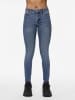 Pieces Spijkerbroek "Dana" - skinny fit - donkerblauw