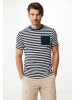 Mexx Shirt in wit/ donkerblauw