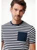 Mexx Shirt in wit/ donkerblauw