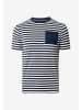 Mexx Shirt in wit/ donkerblauw