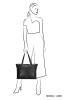 Charm Shopper bag "Liberty" w kolorze jasnobrązowym - 43 x 34 x 12 cm
