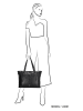 Charm Shopper "Liberty" in Beige - (B)43 x (H)34 x (T)12 cm