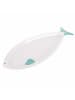 Villa d´Este Serveerplateau "Fish" wit/turquoise - (L)31 x (B)12,5 cm