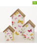 Boltze 3-delige set: decoratieve objecten "Hippie" meerkleurig