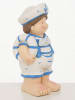 Boltze Decoratief figuur "Alexy" wit/lichtblauw - (H)38 cm