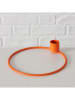 Boltze 3-delige set: kaarshouders "Circulus" blauw/oranje/lichtroze - (H)3 cm