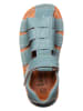 lamino Skórzane sandały w kolorze błękitnym do chodzenia na boso