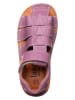 lamino Skórzane sandały w kolorze fioletowym do chodzenia na boso