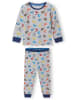 Minoti 2-delige set: pyjama's blauw/grijs
