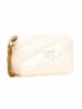 Pinko Leder-Umhängetasche in Creme - (B)14 x (H)9 x (T)4 cm