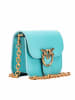 Pinko Leder-Umhängetasche in Türkis - (B)12 x (H)10 x (T)5 cm