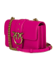 Pinko Skórzana torebka w kolorze różowym - 20 x 12 x 4 cm