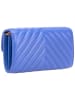 Pinko Skórzany portfel w kolorze niebieskim - 19 x 10 x 4 cm