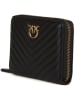 Pinko Leren portemonnee zwart - (B)13 x (H)11 x (D)3 cm